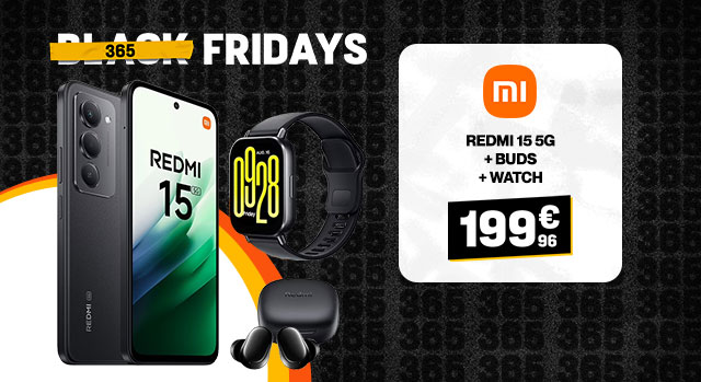 Redmi 15 5G + Buds + Watch 199,96€