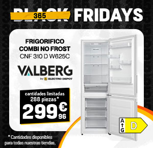 365 fridays, frigorifico combi no frost, cantidades limitadas 288 piezas, 299,96€