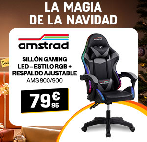 Sillón Gaming AMSTRAD LED 79,96€