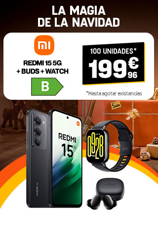 Smartphone Redmi 15 + buds + watch - 199,96€