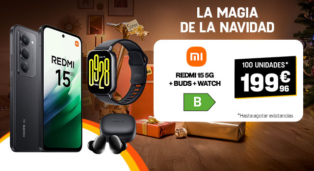 Smartphone Redmi 15 + buds + watch - 199,96€