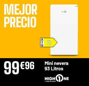 MEJOR PRECIO - Mini nevera 93 Litros HighOne - 99€96
