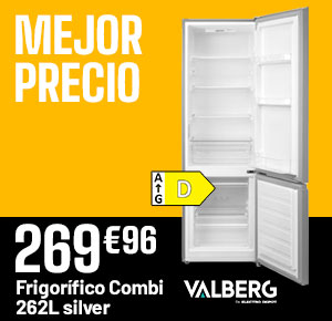 Mejor precio - Frigorifico Combi 262L Silver - Valberg - 269€96
