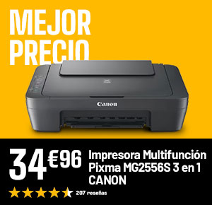 Mejor precio - Impresora Multifuncion Pixma MG2556S 3 en 1 - CANON - 34€96