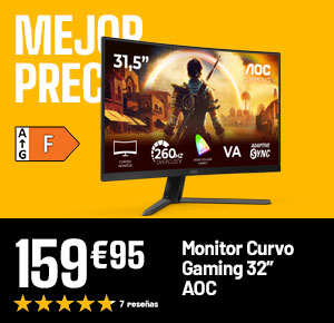 Mejor precio - Monitor curvo Gaming 32 inch - AOC - 159€95