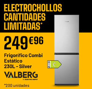 ELECTROCHOLLOS cantidades limitadas - Frigorífico Combi Estático 230L - Silver - Valberg - 249€96