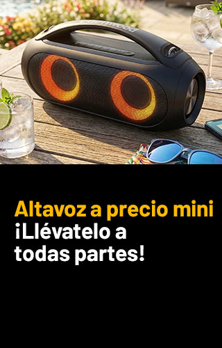 Altavoz a precio mini ¡Llévatelo a todas partes!