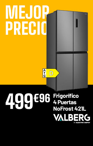 Frigorífico 4 Puertas NoFrost 421L Valberg - 499€