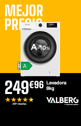 Mejor Precio - Lavadora 8kg - Valberg - 249€96