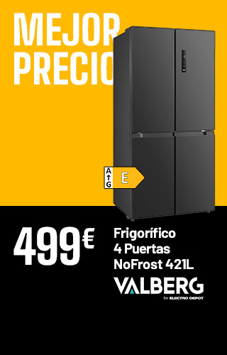 Mejor Precio - Frigorifico 4 Puertas NoFrost 474L - Valberg - 499€