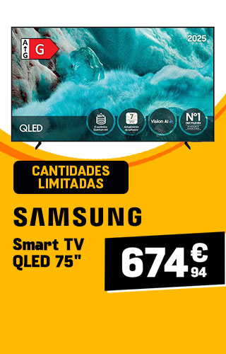Samsung, Smart TV QLED 75'', 674€94