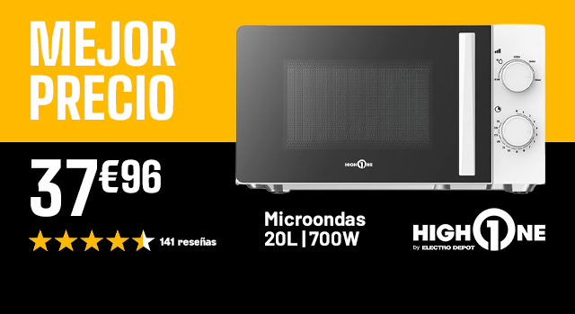 Mejor Precio - Microondas 20L 700w - Highone - 37€96