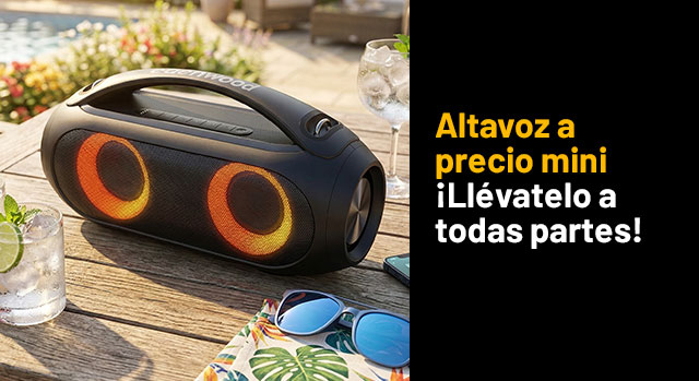 Altavoz a precio mini ¡Llévatelo a todas partes!