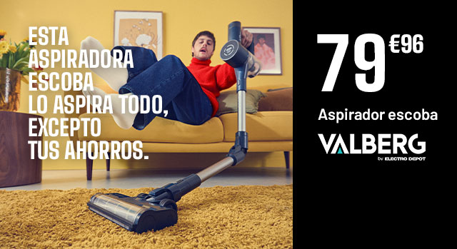 Esta aspiradora escoba lo aspira todo, excepto tus ahorros - Aspirador escoba Valberg 79€96