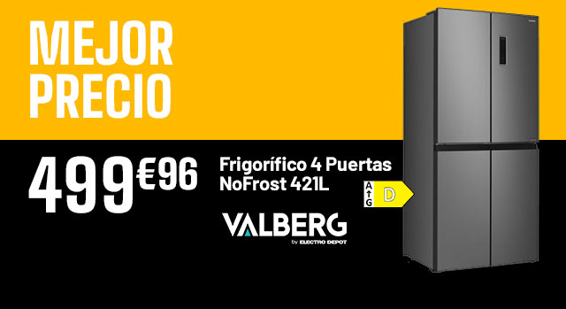 Frigorífico 4 Puertas NoFrost 421L Valberg - 499€